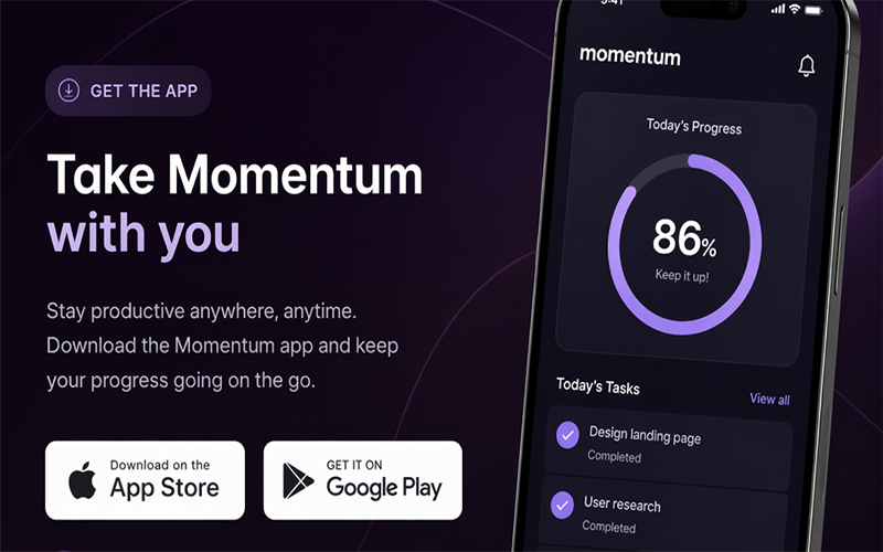 Momentum screenshot